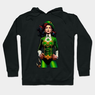 Irish Leprechaun Female Comic Book Hero Hoodie